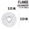 B & K STZ Industries 3/4 in. FIP each Galvanized Malleable Iron Floor Flange 311UPF-34 - alternate 4